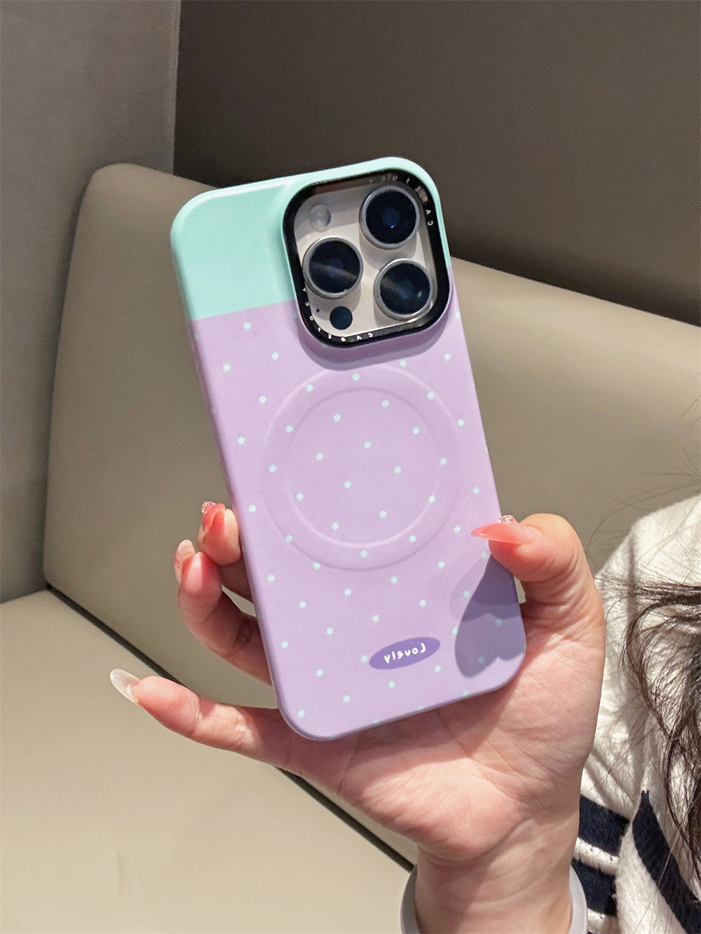 Cute Funny Rabbit StellaLou Magnetic Holder Phone Case for iPhone