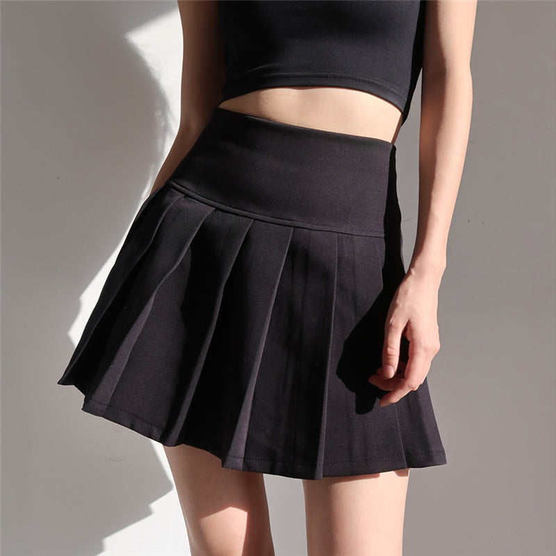 Black Pleated Skirt