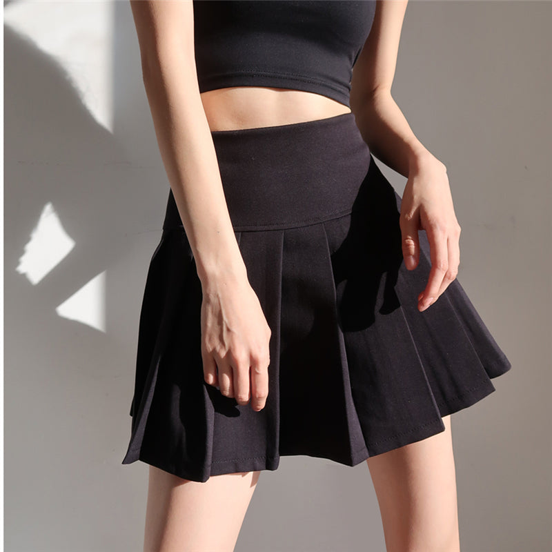 Black Pleated Skirt